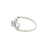 18k White Gold and Diamond Fancy Ring in size 6.5 and total gold weight of 2.12g